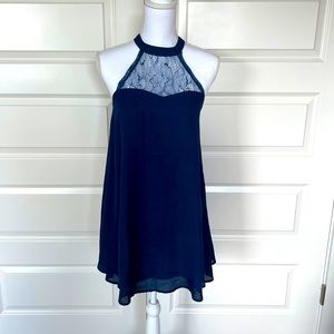 Navy Blue High Neck Lulu’s Dress
